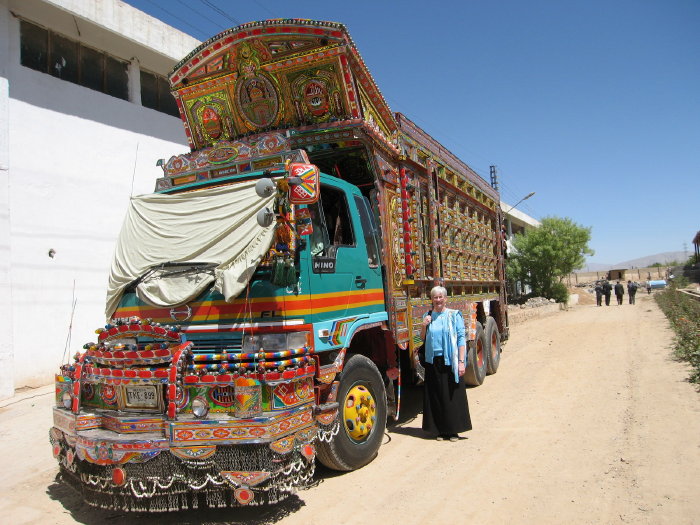 Ceci and truck in Pakistan